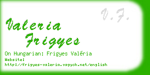 valeria frigyes business card